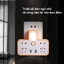 Ổ Cắm Điện 3 CHẤU Thông Minh Yosunlix Có Đèn Ngủ Ổ Điện 2 Chấu Cổng Sạc USB Chống Giật