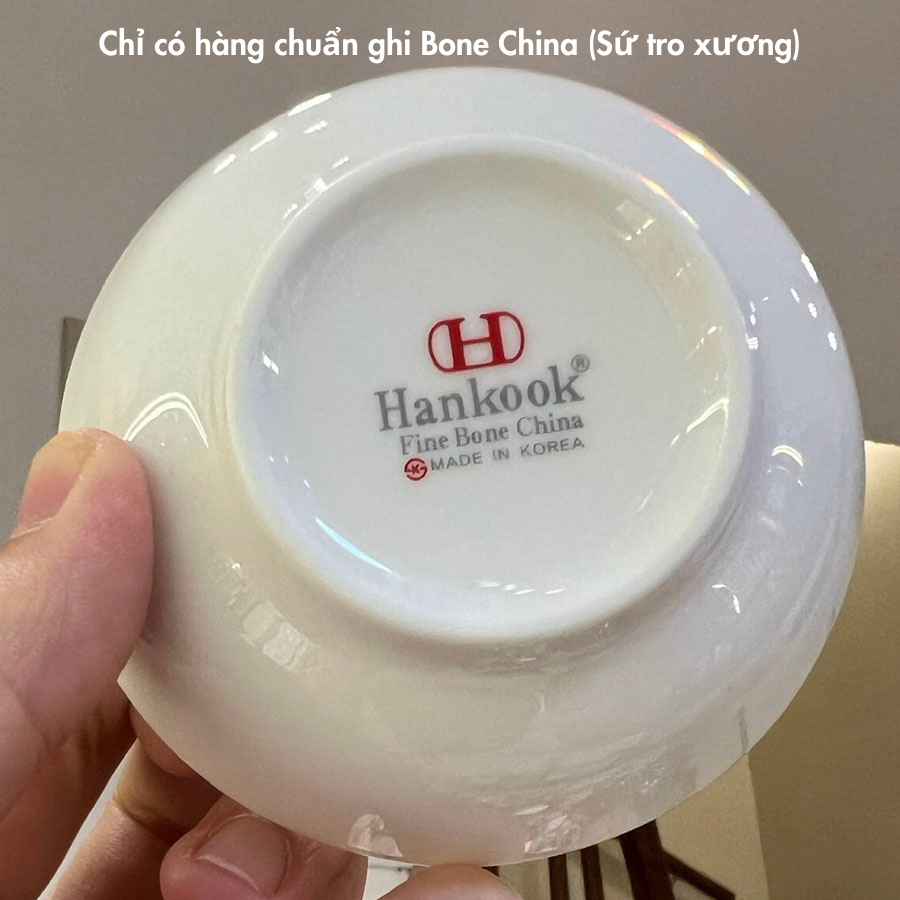 Bát ăn cơm trắng sứ tro xương Hàn Quốc 11,8cm Hankook HOB-0053