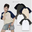 MIDDUA - Tee2402 Tee raplan form boxy, phối tay màu