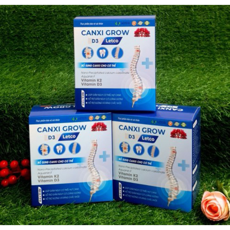 TPBVSK CANXI GROW D3 LETCO Xuất xứ: Việt Nam Quy cách đóng gói: 10 vỉ x ...