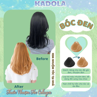 Thuốc bóc màu đen, bóc màu nhuộm đen, Tặng kèm oxi và dụng cụ - Thuốc Nhuộm Tóc Kadola Siêu Dưỡng