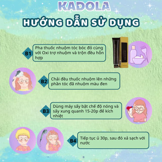 Thuốc bóc màu đen, bóc màu nhuộm đen, Tặng kèm oxi và dụng cụ - Thuốc Nhuộm Tóc Kadola Siêu Dưỡng