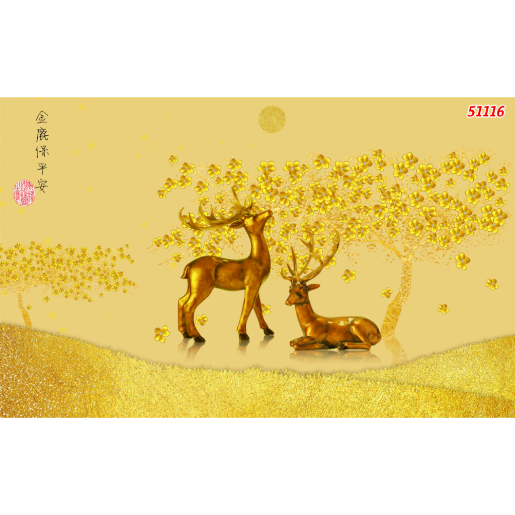 Tranh lụa 3D cây thần tài phát lộc đẹp và ý nghĩa trang trí nhà cửa