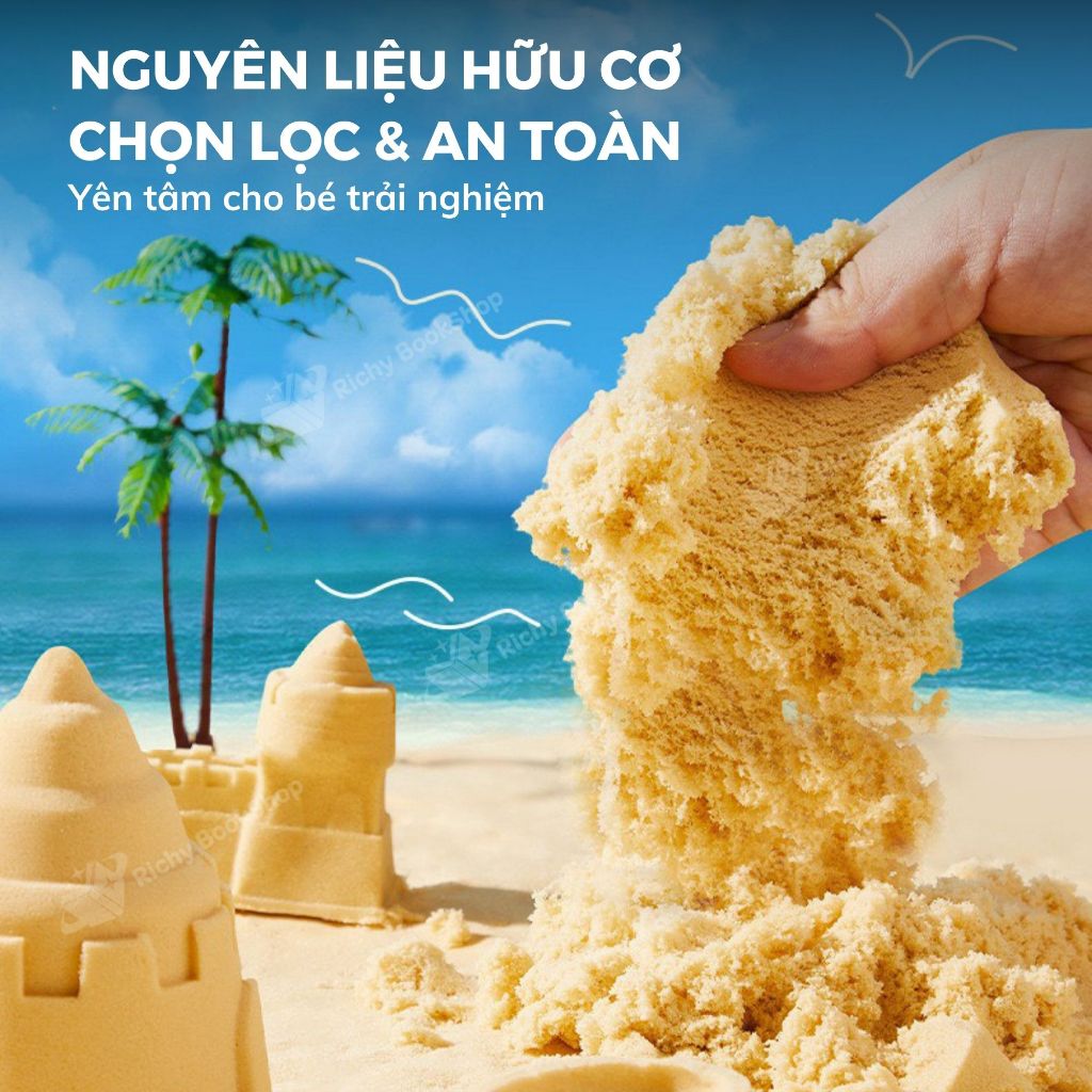 Bộ Cát Động Lực Mideer Magic Sand Play Set Kinetic Sand - Phiên Bản Chơi Dưới Nước, An Toàn Cho Bé