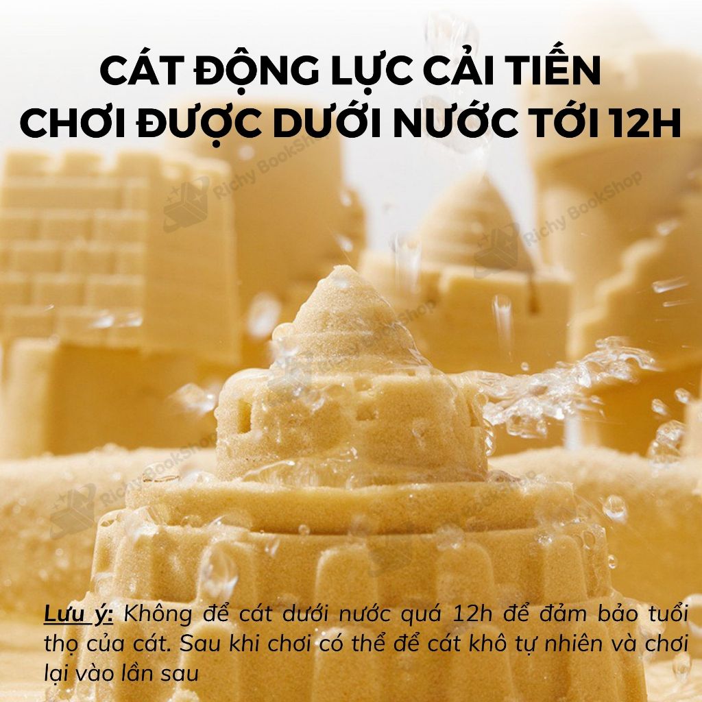 Bộ Cát Động Lực Mideer Magic Sand Play Set Kinetic Sand - Phiên Bản Chơi Dưới Nước, An Toàn Cho Bé
