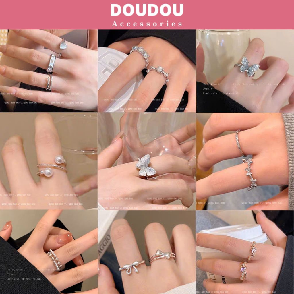 Women's 925 Silver Ring, adjustable by Tiệm Trang Sức DouDou
