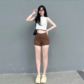 (Hỏa tốc) Quần thun idol Dance lưng cao có dây kéo sau thun umi tôn dáng- Nhảy, tập gym, chạy bộ