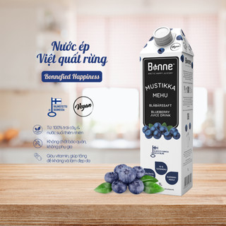 Nước ép Việt quất rừng từ trái cây thật và nước suối tinh khiết Bonne Premium Blueberry 1L - SOUL JUICE
