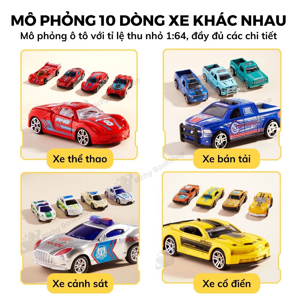 Bộ Mô Hình Xe Đua Mini Hợp Kim Mideer Mini Alloy Racing Cars - Thiết Kế Tinh Xảo, Bền Bỉ & An Toàn