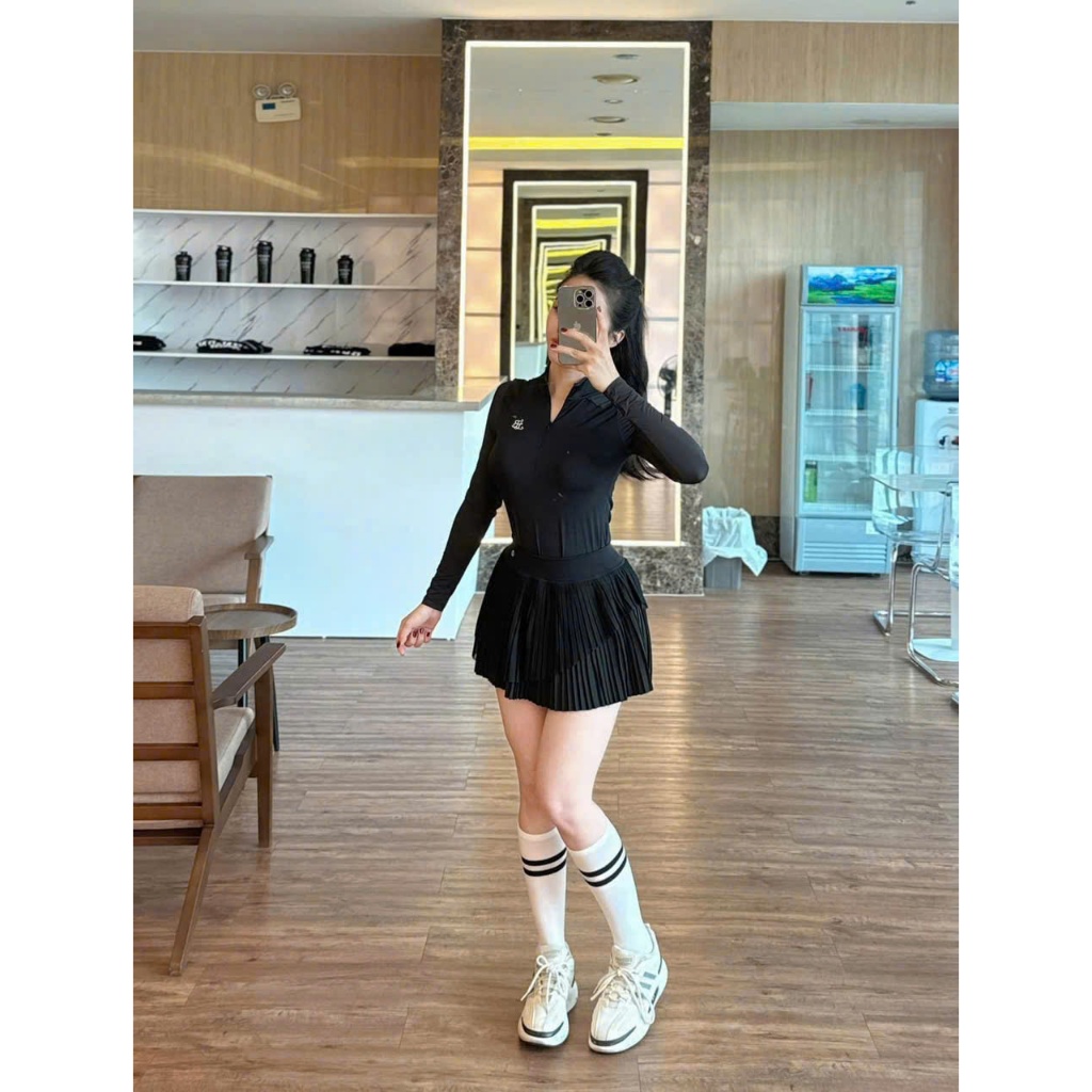 Bộ thể thao nứ, Áo dài váy ba lớp QC chơi Pickleball, Golf, Tennis.... Hàng QC cao cấp
