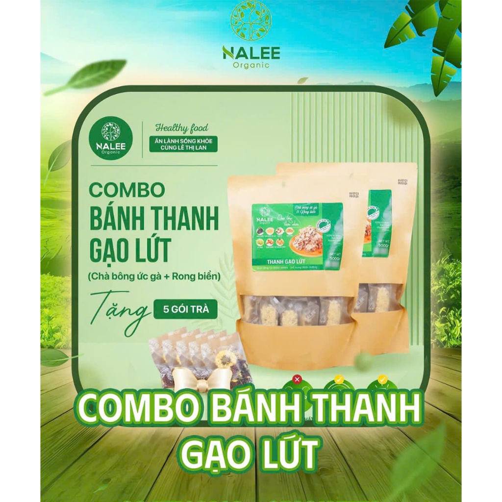 Combo 2 Túi Thanh Gạo Lứt Nalee Organic ( Lan Organic) | Shopee Việt Nam