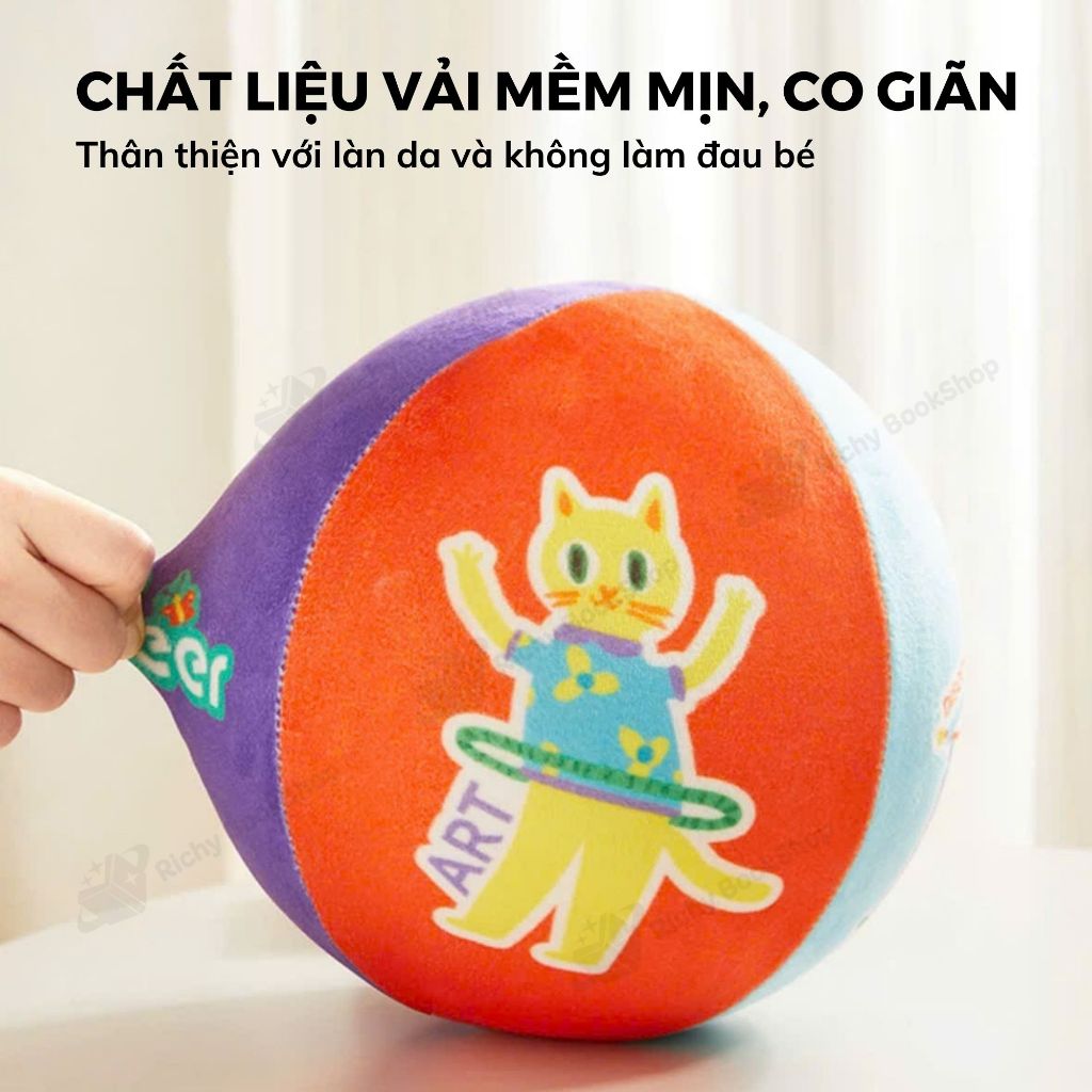 Bóng xốp im lặng bọc vải nỉ cho bé từ 1+ tuổi Mideer Silent Bouncy Ball
