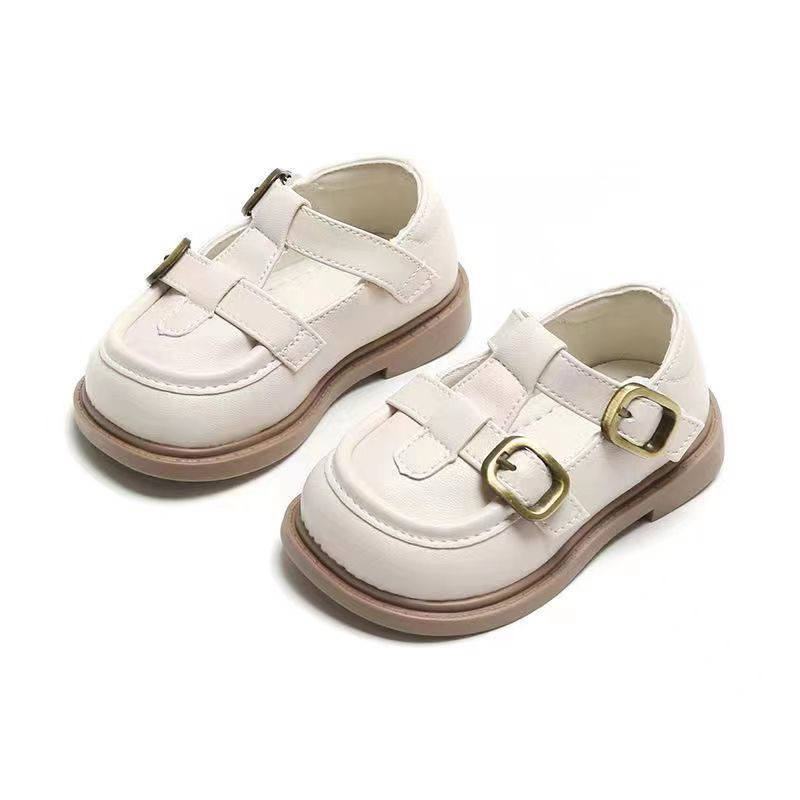 (Order) Dép da 2 quai cài đế mềm phong cách Hàn Quốc dành cho bé trai - bé gái