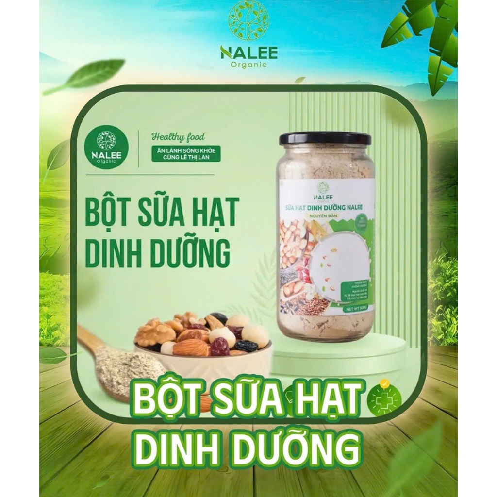 Sữa Hạt dinh dưỡng Nalee CHAI THỦY TINH, khối lượng tịnh 500gr | Shopee ...