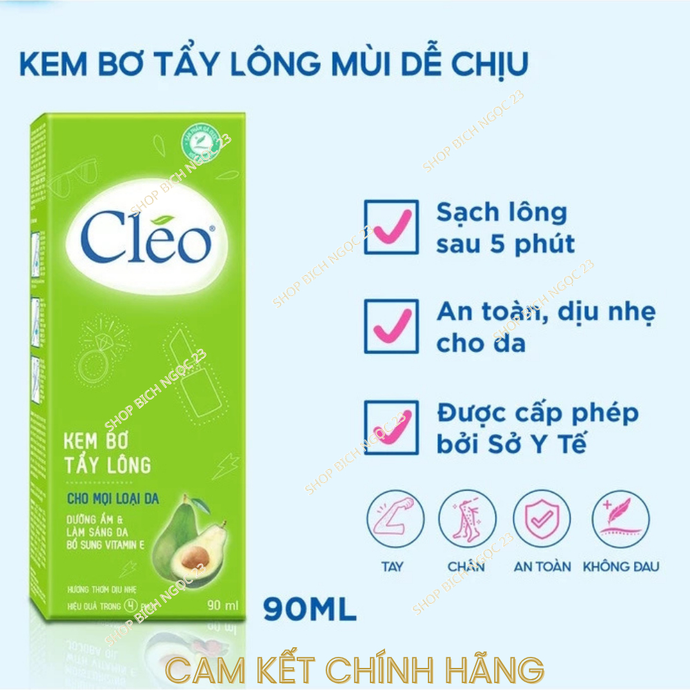 Kem Tẩy Lông Cho Da Nhạy Cảm Cleo Avocado Hair Removal Cream Sensitive Skin 50g/90g