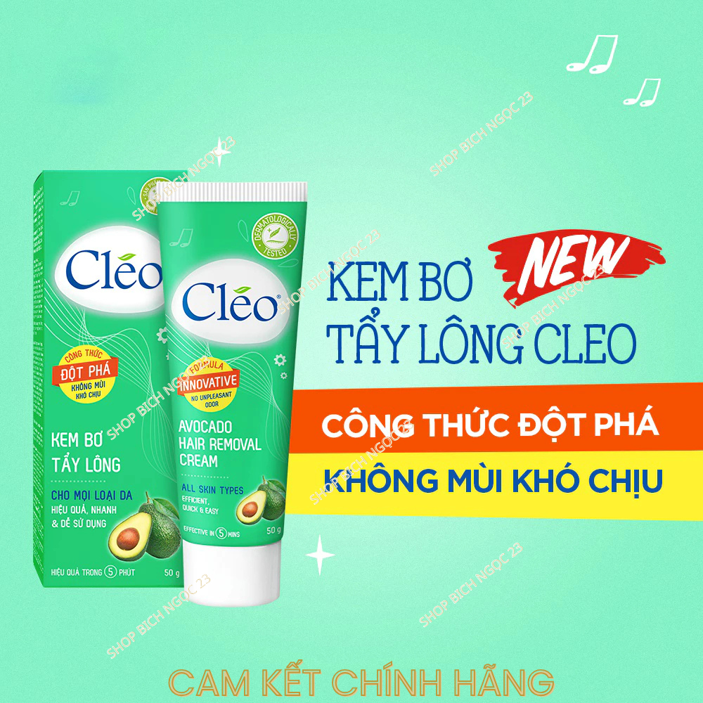 Kem Tẩy Lông Cho Da Nhạy Cảm Cleo Avocado Hair Removal Cream Sensitive Skin 50g/90g