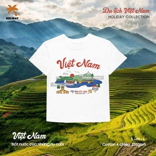 [HOẢ TỐC]  Áo thun nữ Baby tee Du lịch Việt Nam 250gsm cotton cao cấp