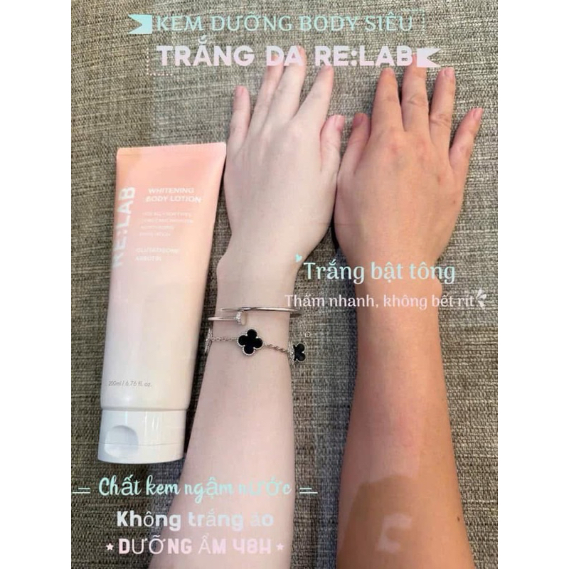 Kem body Re:lab whitening body lotion 200ml - hạn 2028 Hàn Quốc kem body relab  IS201