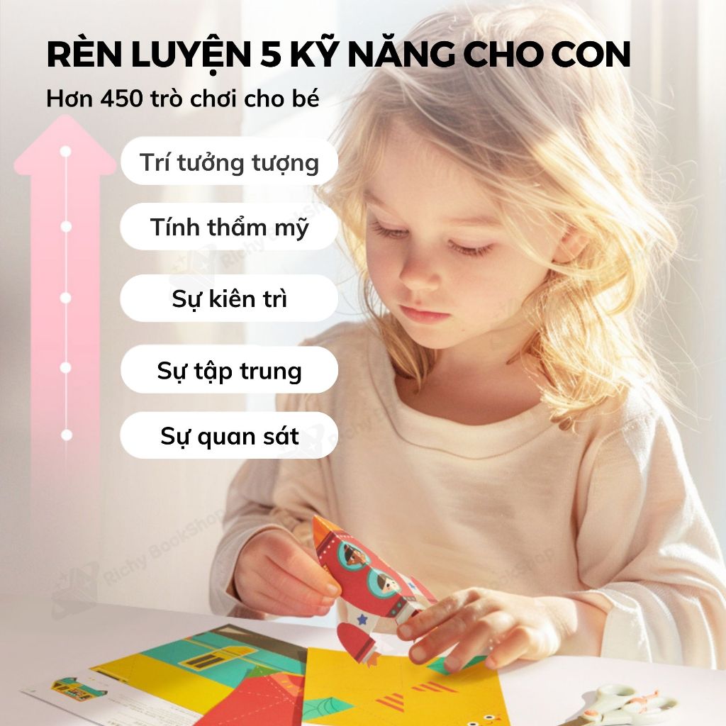 Đồ Chơi Thủ Công Bóc Dán Sticker cho bé Mideer Let’s Play With Stikers