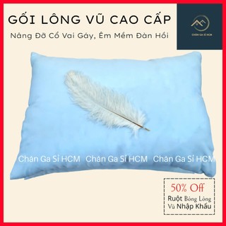 🔱NẰM ÊM ÁI🔱 Gối Lông Vũ (Tơ Tằm) Siêu Đàn Hồi, Mềm Êm Cho Giấc Ngủ Tuyệt Vời, Gối Nằm, Ôm Người Lớn