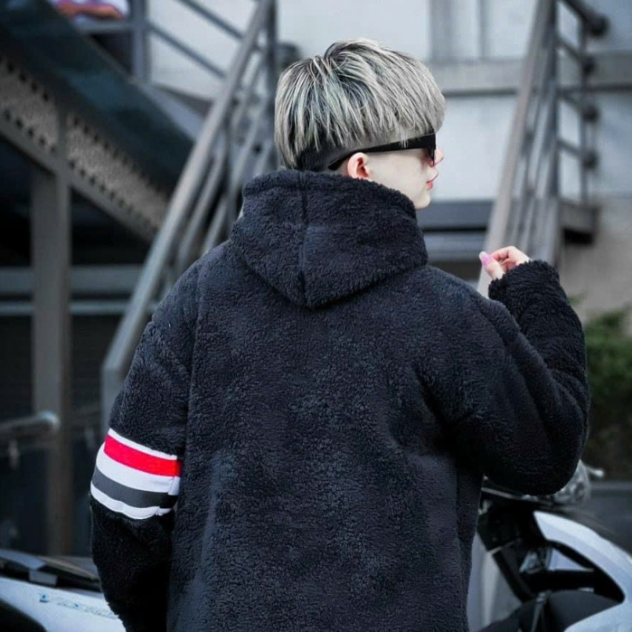 Áo Khoác Lông 4 Sọc 2 Lớp Mũ To Hàng 2 Lớp Chất Nỉ Bông Siêu Dày - Aó Hoodie Nam Nữ Phong Cách Trẻ Hot Trend 2024