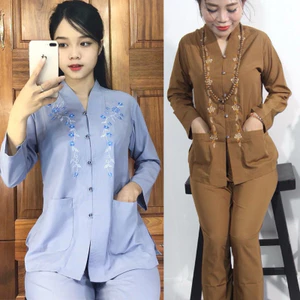 BàLai 2 Túi Áo Nữ # Đồ Bộ Nữ Đi Chùa