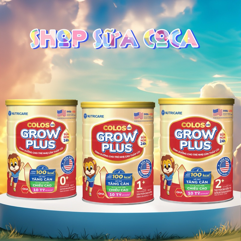Sữa Nutricare Colos Growplus 0+1+2+ 850gr chứa 10 tỷ lợi khuẩn date mới ...