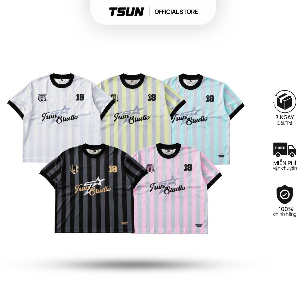 Ảnh Áo Lưới Jersey 18 Nhiều Màu - Brand TSUN Chính Hãng - TS Star 18 Jersey - Unisex 1
