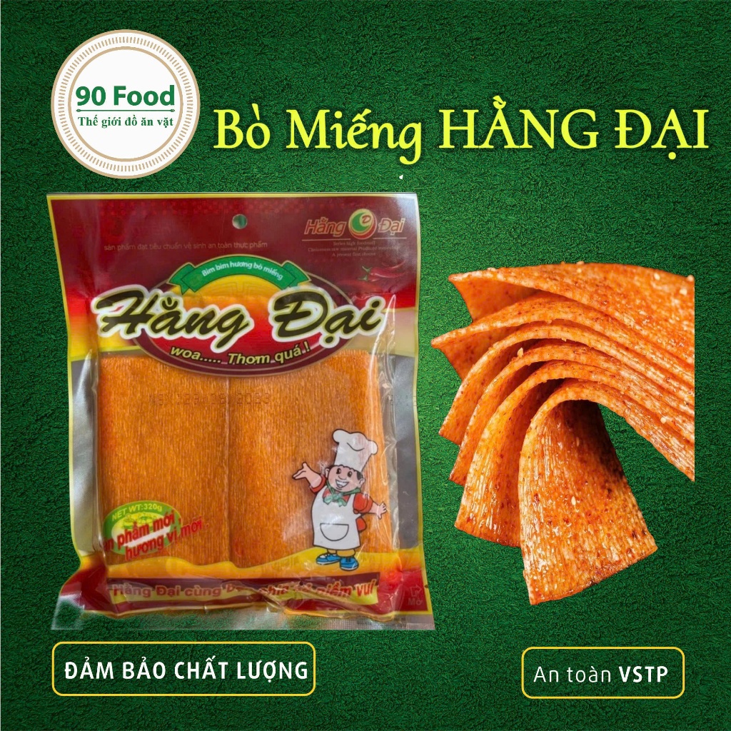 Bò Miếng HẰNG ĐẠI, Snack Bò Miếng HẰNG ĐẠI Gói To 320G có 40 Miếng Cay ...
