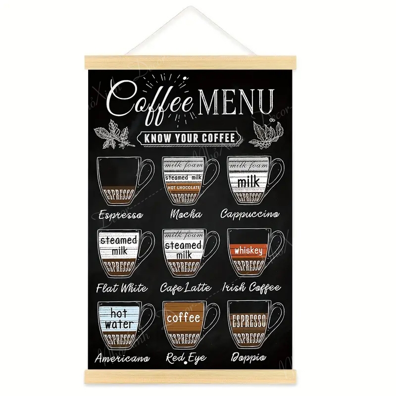 Bảng đen viết bút dạ quang treo tường decor, bảng đen treo tường menu nhà hàng, cafe