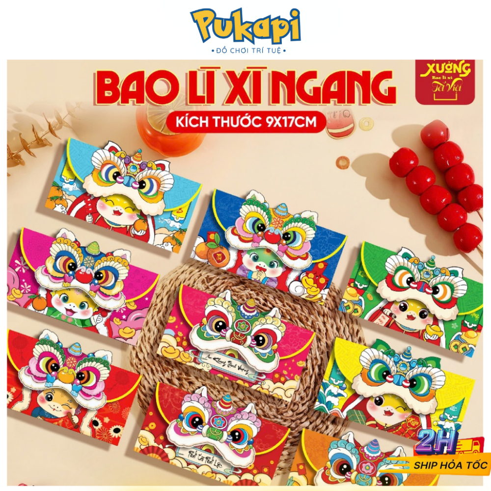 Bao Lì Xì Tết 2025 Con Lân Con Rắn Lì Xì Lân Mừng Năm Mới Set 3 Cái Đầu ...