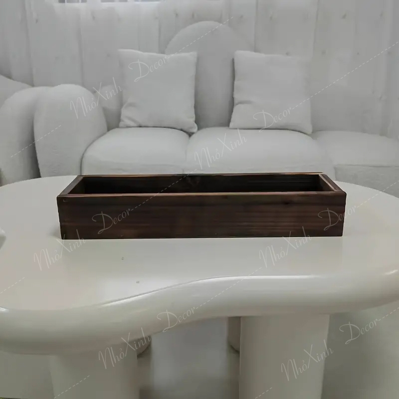 Chậu gỗ, kệ gỗ trồng sen đá, xương rồng, trồng cây cảnh mini trồng cây trong nhà