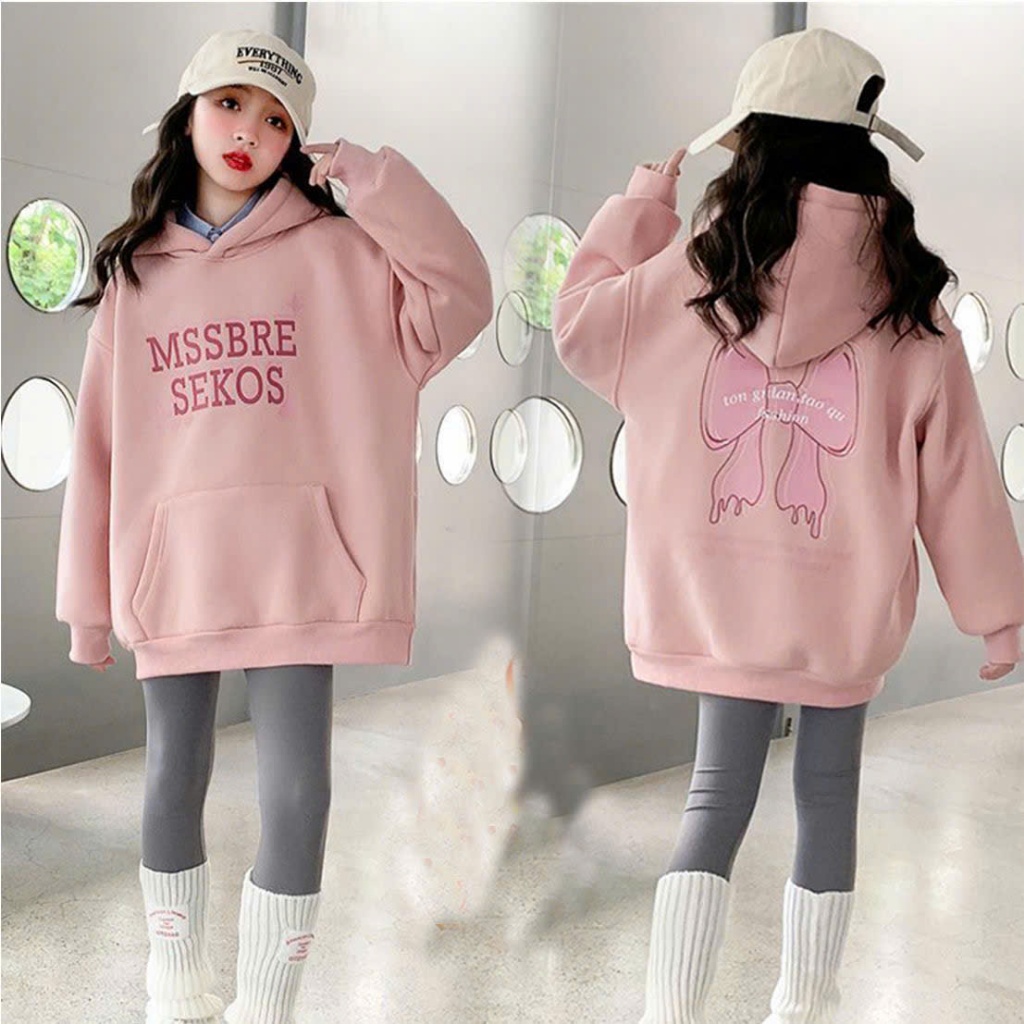 Áo nỉ lót nhung cho bé gái size đại BEESHOP D25022