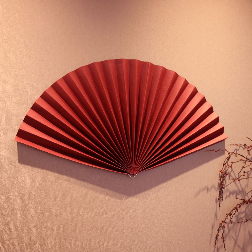 Quạt giấy gấp nếp sẵn size đại trang trí decor lễ tết, đám cưới, sự kiện - Kem Shop K54