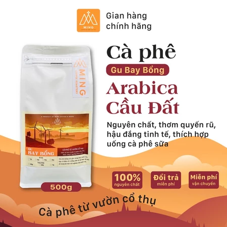 Cà Phê Arabica Gu Bay Bổng, Cà Phê Bột, 100% Hạt Arabica, Cafe Mộc Hạt Rang Xay Nguyên Chất Ming Coffee