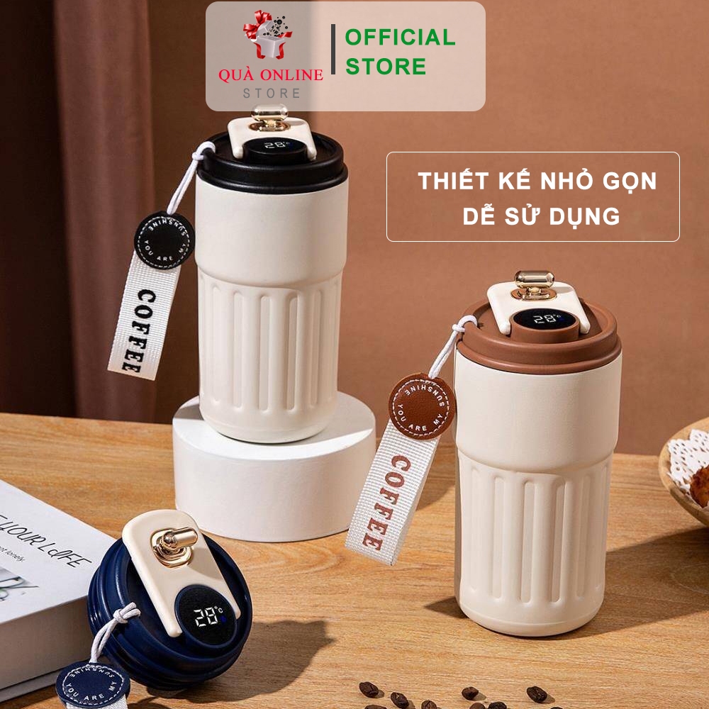 Ly giữ nhiệt Coffee Inox cao cấp hiển thị nhiệt độ khắc tên theo yêu cầu | Cốc giữ nhiệt Chính hãng