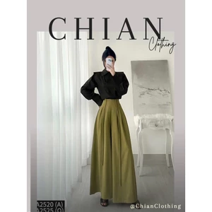 Quần culottes váy cạp cao ống rộng Siêu hách dáng cho các chị em công sở A2525