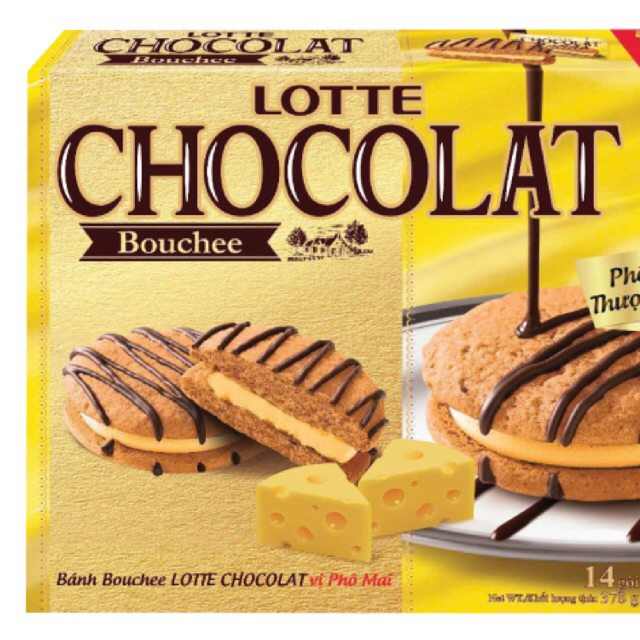 [quận 3] Bánh Lotte Chocolat Bouchee Vị Phô Mai Hộp 378G Bánh Lotte ...