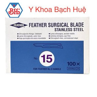 Hộp 100 lưỡi Dao mổ Feather Nhật các số.
