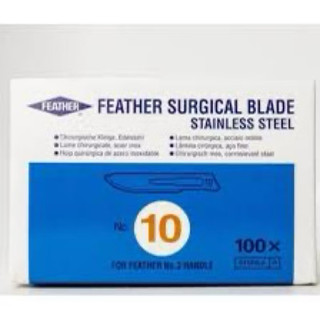 Hộp 100 lưỡi Dao mổ Feather Nhật các số.