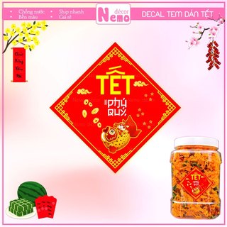 Tem Tết 2026, Tem Dán Tết Phú Quý, Decal Dán Chúc Mừng Năm Mới Trang Trí Hộp Quà, Bánh, Kẹo, Mứt Ngày Tết.