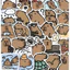 Set 60 Sticker Con vật dễ thương Capybara Chống Nước Dán Laptop Vali Mũ Bảo Hiểm Sổ Tay