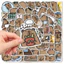 Set 60 Sticker Con vật dễ thương Capybara Chống Nước Dán Laptop Vali Mũ Bảo Hiểm Sổ Tay