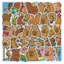 Set 60 Sticker Capybara Nhà Ngoại Giao Cute Chống Nước Dán Laptop Vali Sổ Tay