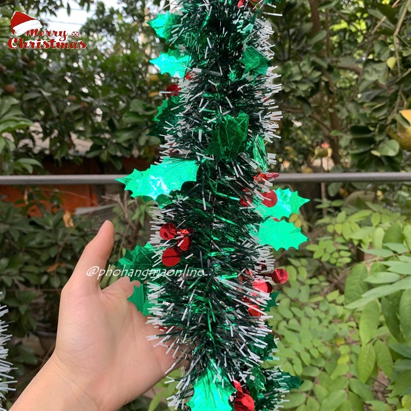 [2 cỡ] Dây chồn, dây thông, dây kim tuyến trang trí cây thông, làm vòng nguyệt quế Noel giáng sinh