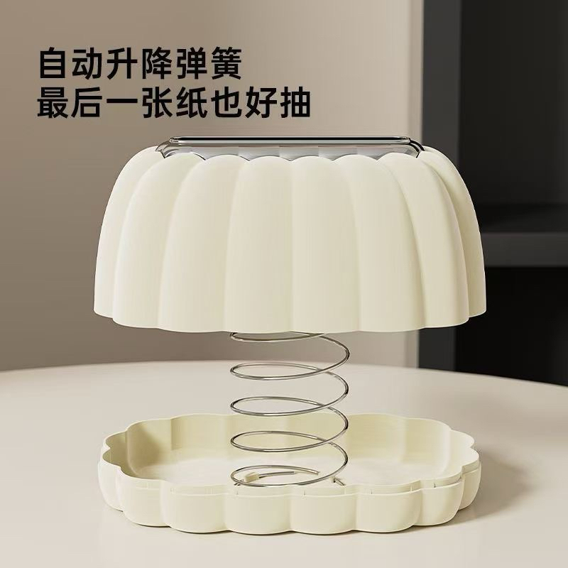 Hộp đựng giấy vỏ sò 2 màu kèm chamr nơ