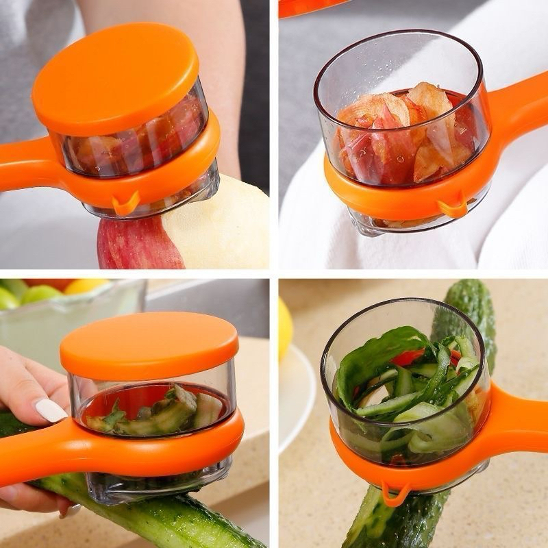 Dụng cụ gọt vỏ kèm hộp đựng vỏ đa năng,tiện lợi