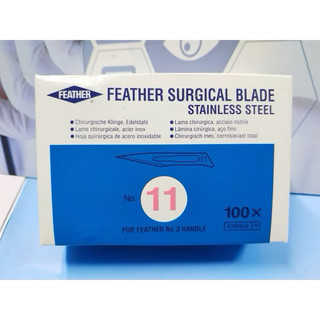Hộp 100 lưỡi Dao mổ Feather Nhật các số.