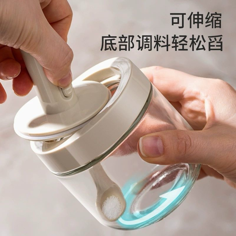 Lọ đựng gia vị thuỷ tinh kèm thìa
