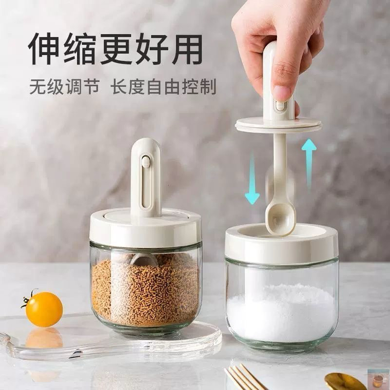 Lọ đựng gia vị thuỷ tinh kèm thìa